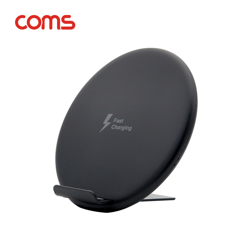 Coms G Power 고속무선 충전 / 거치형 / 스탠드형 / 10W / 2코일 / 블랙