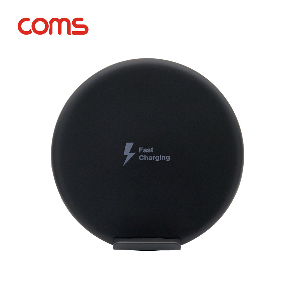 Coms G Power 고속무선 충전 / 거치형 / 스탠드형 / 10W / 2코일 / 블랙