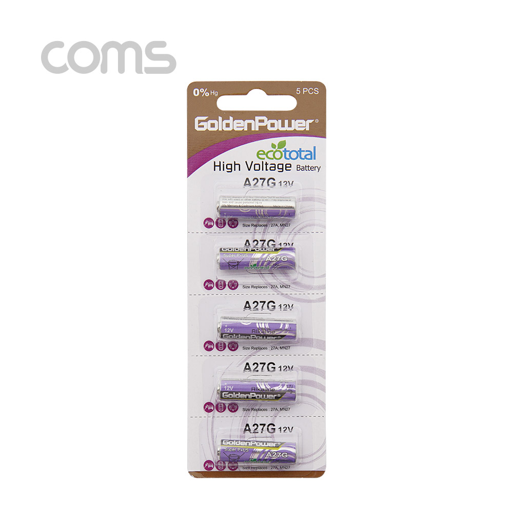 Coms 건전지 GP (A27M) 5ea, 12V