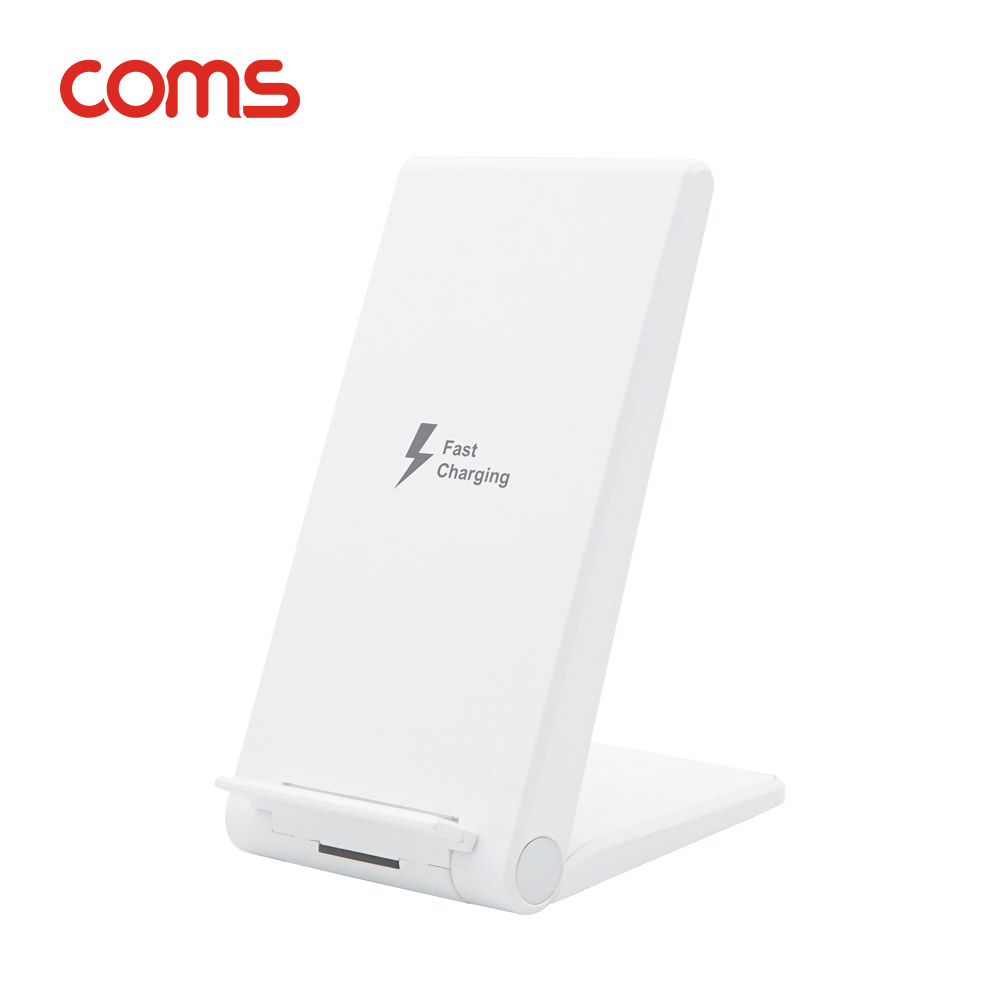 Coms G Power 초고속무선 충전 / 거치형 / 스탠드형 / 15W / 2코일 / 화이트