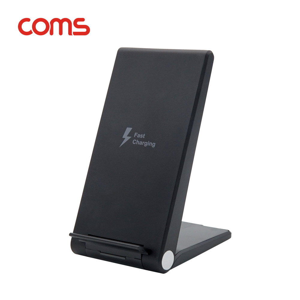 Coms G Power 초고속무선 충전 / 거치형 / 스탠드형 / 15W / 2코일 / 블랙