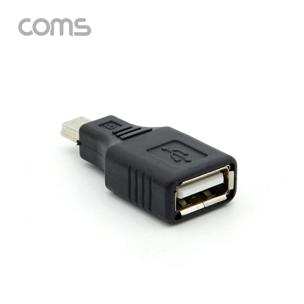 Coms USB Mini 5Pin 변환 젠더 USB-A(F) to Mini 5Pin(M)