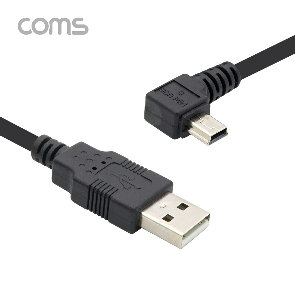 Coms Mini 5P 꺾임 케이블 2M / Mini 5P(M)/USB A(M)