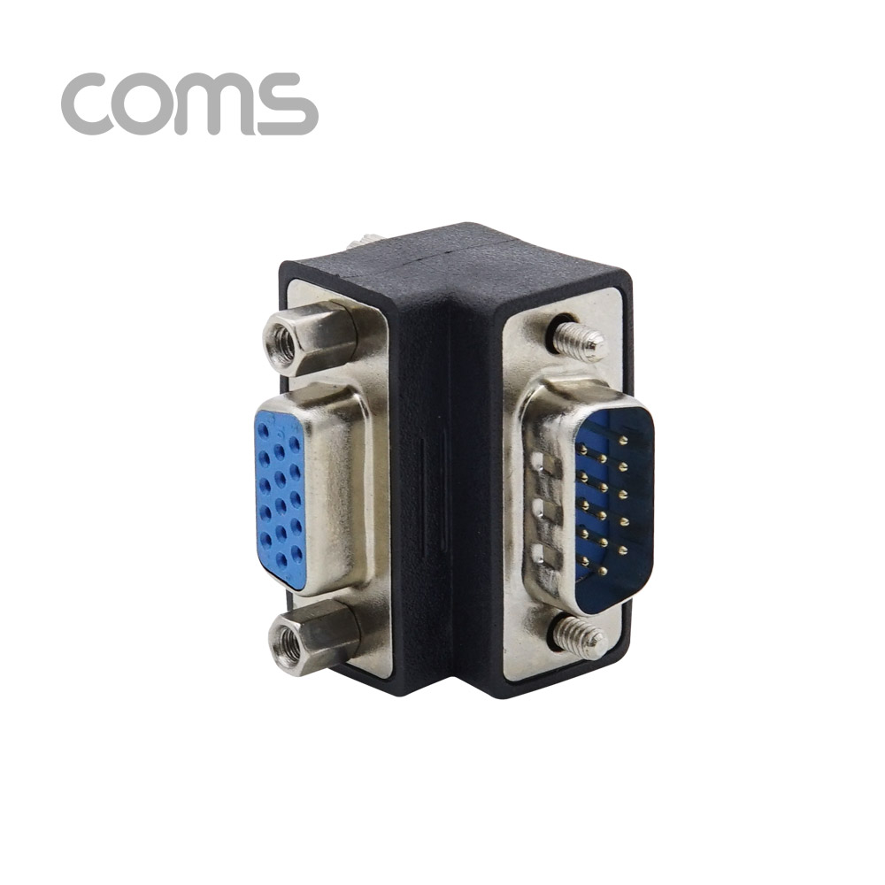 Coms 모니터 젠더 (15M/15F) / 하향 꺾임형