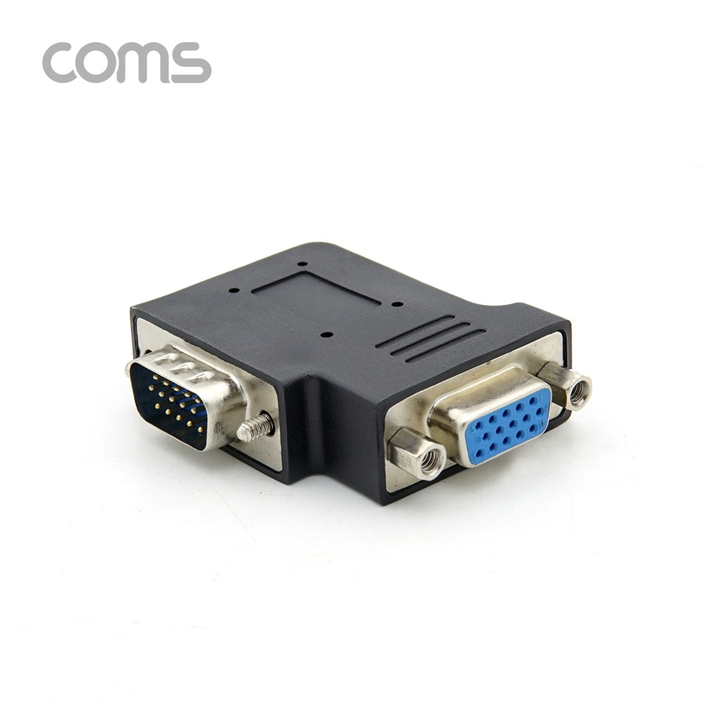 Coms 모니터 젠더(15M/15F) 우향 꺾임