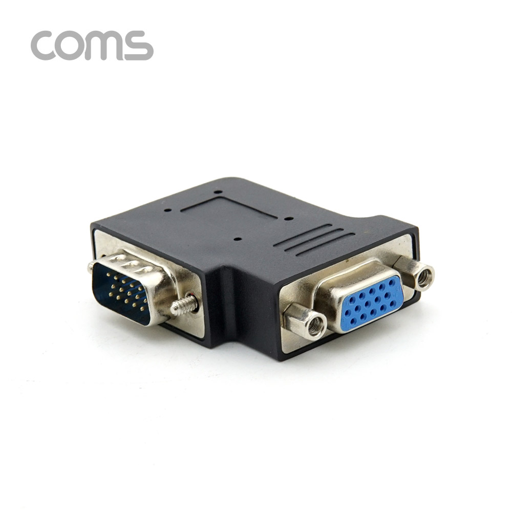 Coms 모니터 젠더(15M/15F) 좌향 꺾임