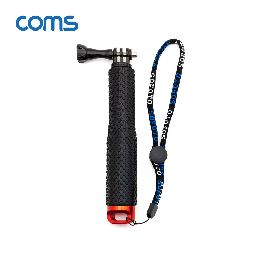 Coms 액션캠 셀카봉, Red