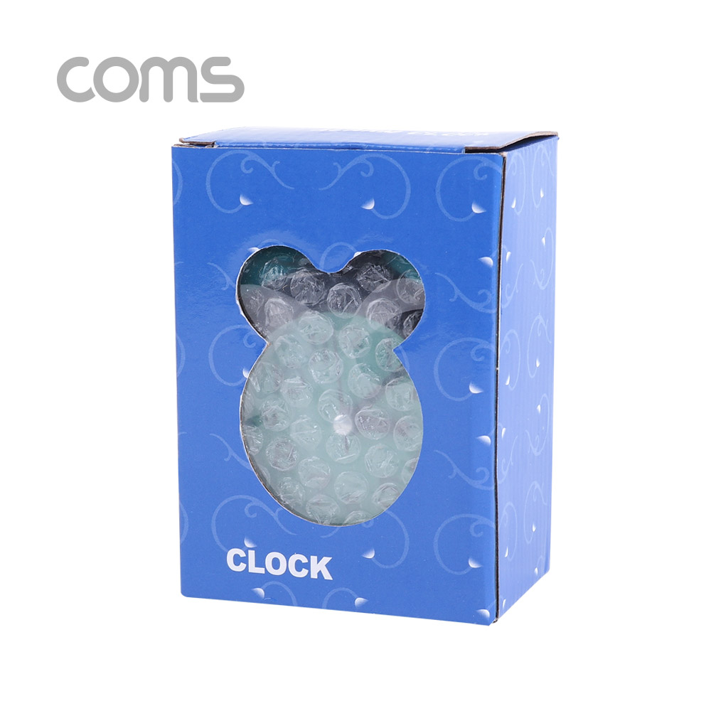 Coms 탁상용 아날로그 시계 / Green / 알람시계 / 원형 / 무소음