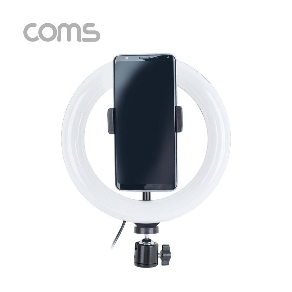 Coms LED 원형 램프 / 링 라이트 / 개인방송용 조명 / USB 전원 / Ring Light / 20cm