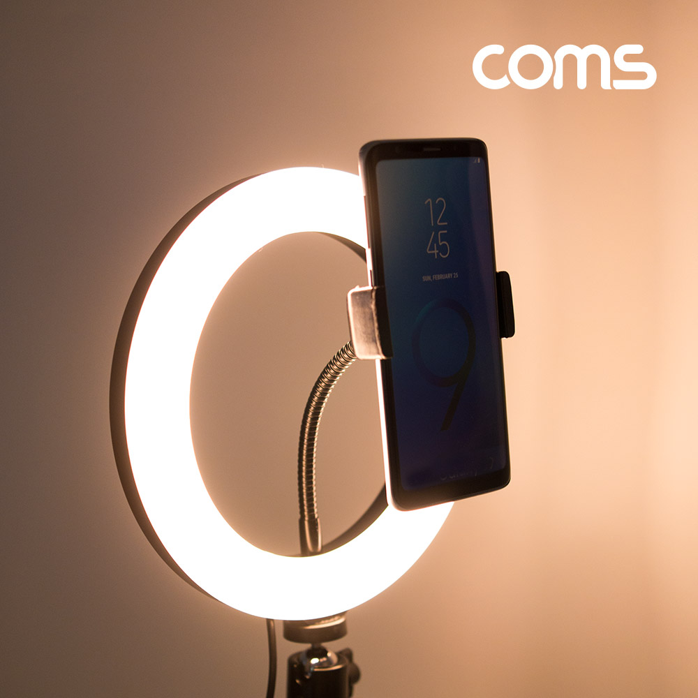 Coms LED 원형 램프 / 링 라이트 / 개인방송용 조명 / USB 전원 / Ring Light / 20cm