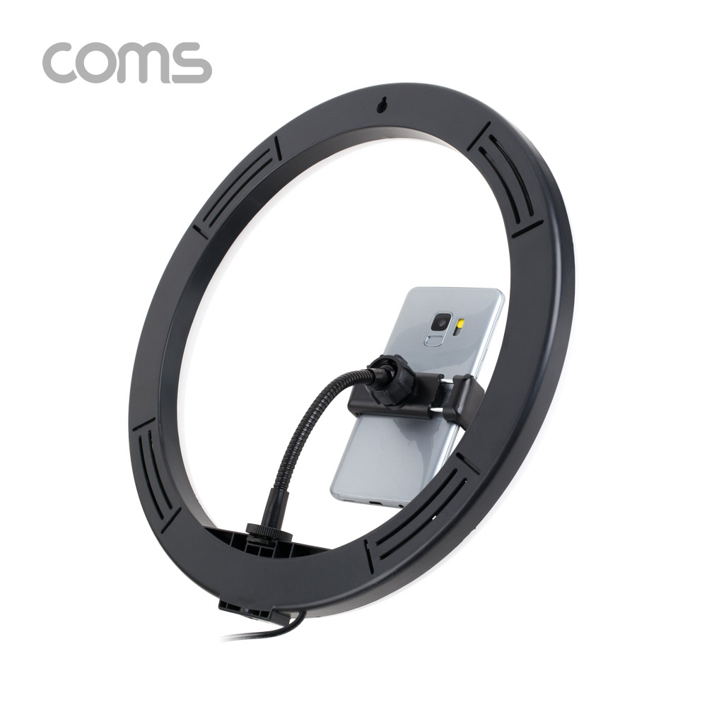 Coms LED 원형 램프 / 링 라이트 / 개인방송용 조명 / USB 전원 / Ring Light / 29cm