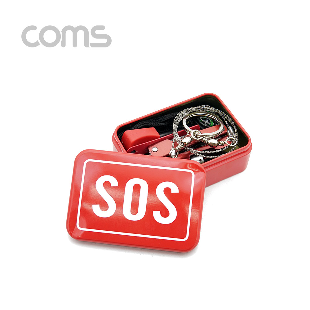 Coms 생존툴, 다용도 공구(맥가이버 칼) /나침반 /줄 톱(와이어 톱) /호루라기/ 캠핑