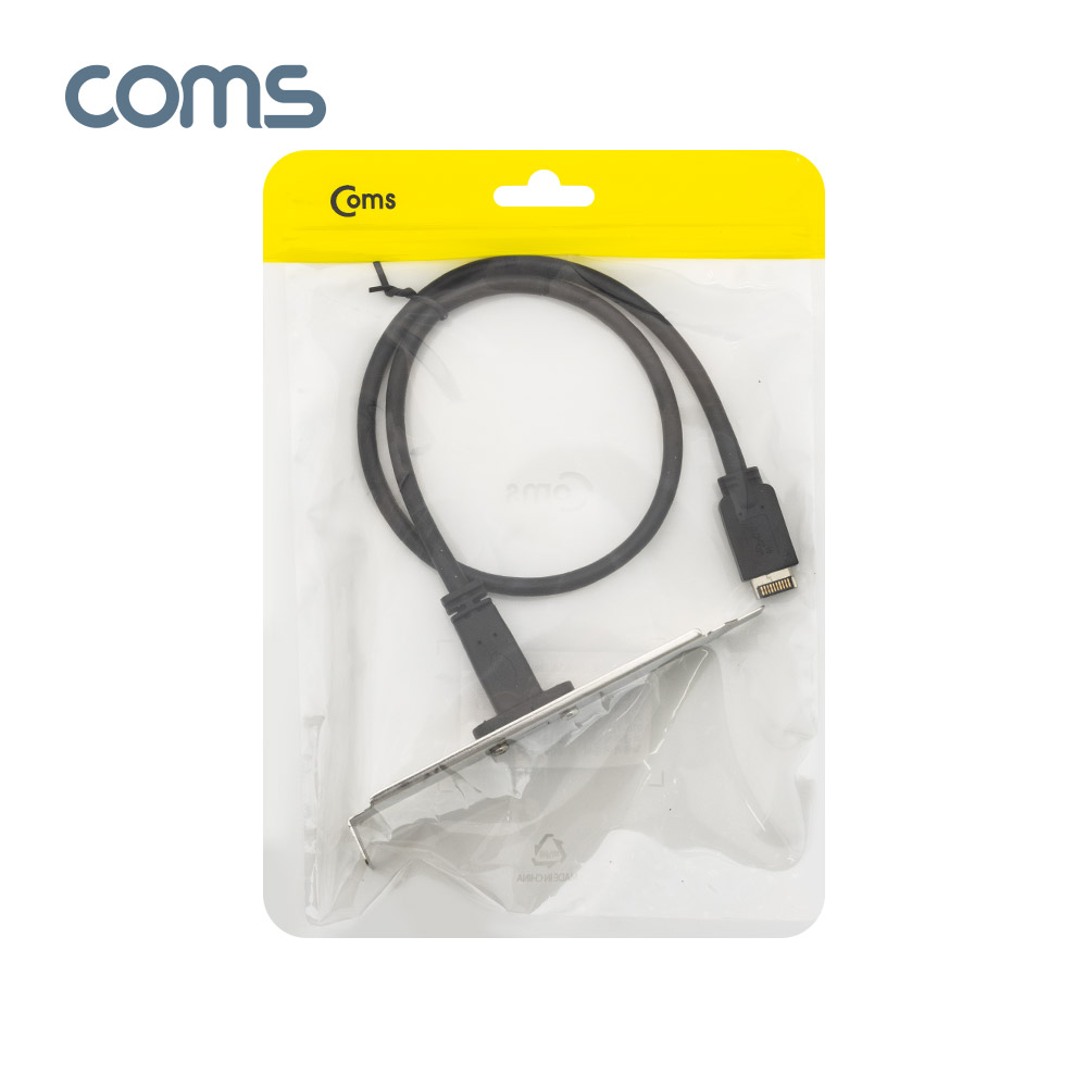 Coms USB 3.1 후면브라켓 Type E(M) to Type C(F) 마더보드확장 케이블, 판넬형/마운트스크류