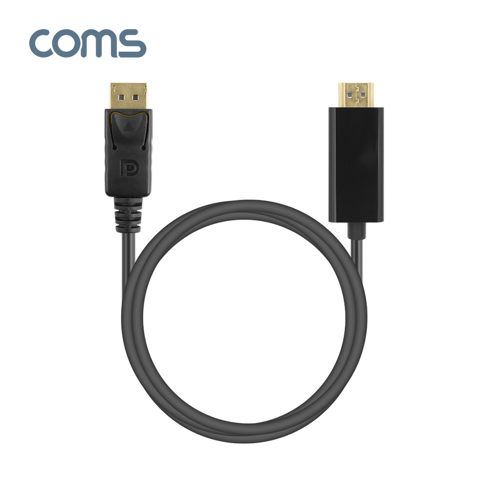 Coms 디스플레이 포트 to HDMI 변환 케이블 1.8M/Display/DP