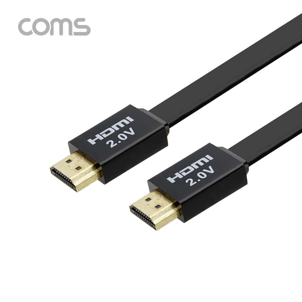 Coms HDMI 케이블(V2.0/FLAT) / 4K2K@60Hz / 24K Gold / 플랫 케이블 / 3M