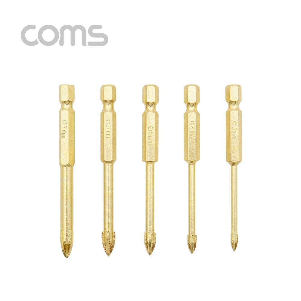Coms 육각 드릴 비트 세트, 5pcs - 십자형