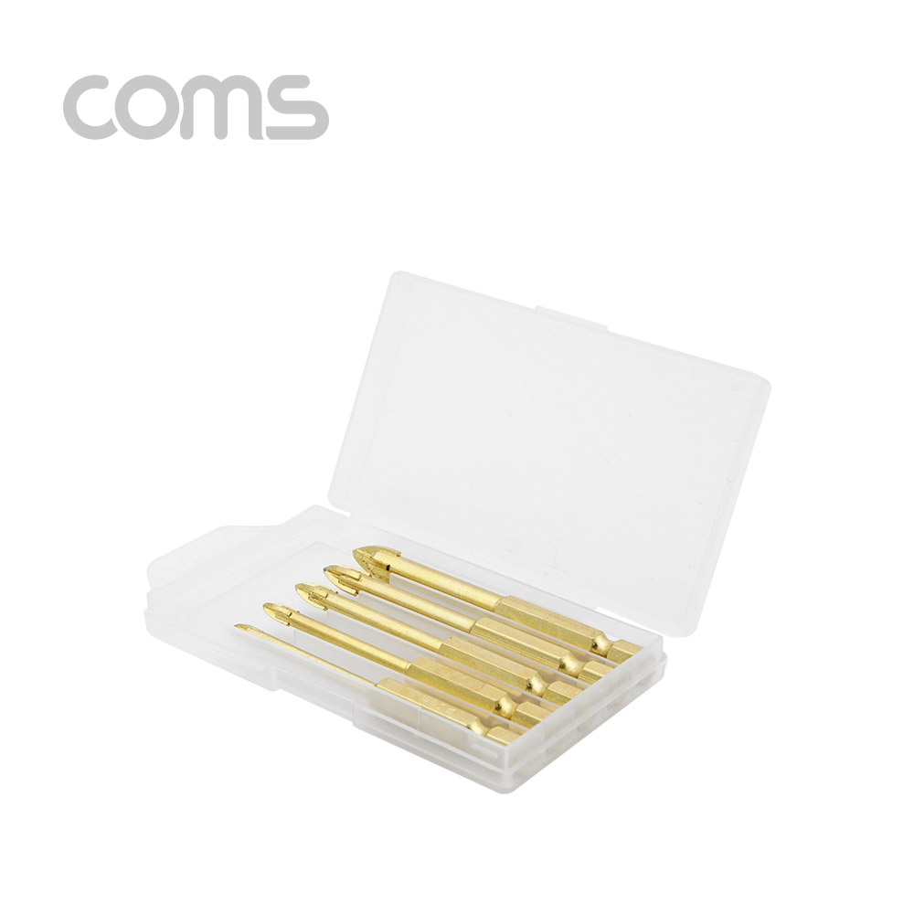 Coms 육각 드릴 비트 세트, 5pcs - 십자형