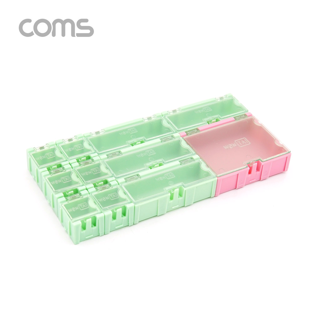 Coms 다용도 PVC 수납함 / 조립식 / 부품함 / 11PCS