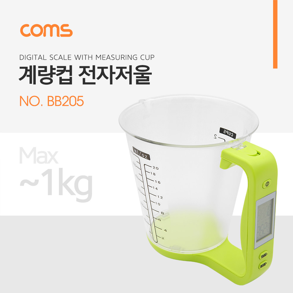 Coms 전자 저울 (컵형) / 계량컵 / 온도 / 디지털