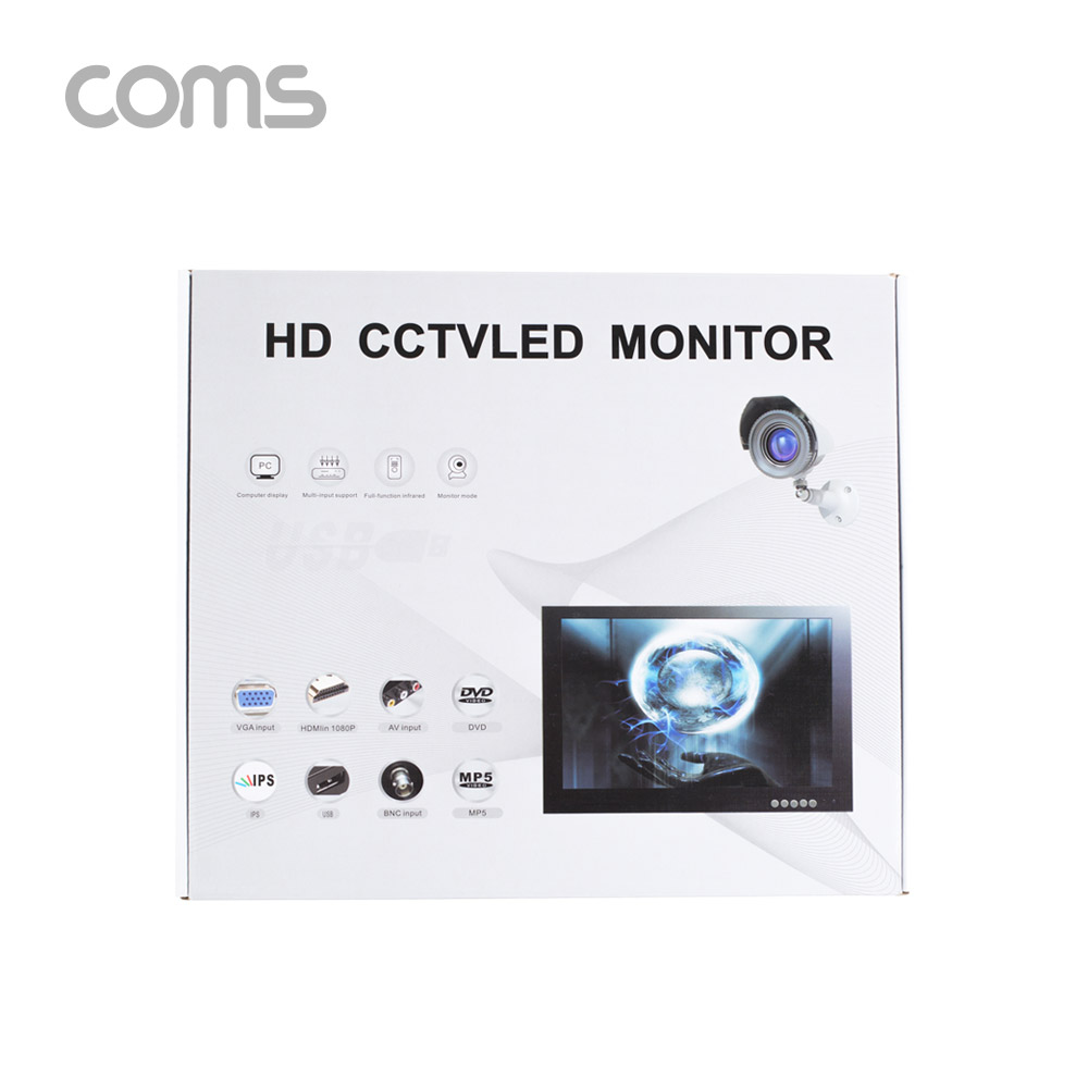 Coms 10형 LCD 모니터 / 전자액자 / 디지털 액자 / HDMI/VGA/AV/USB/BNC 입력지원