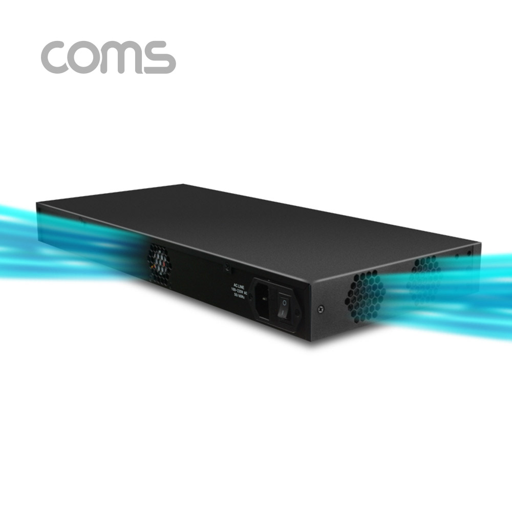 Coms 24포트 기가비트 GbE PoE 스위치허브 10/100/1000Mbps