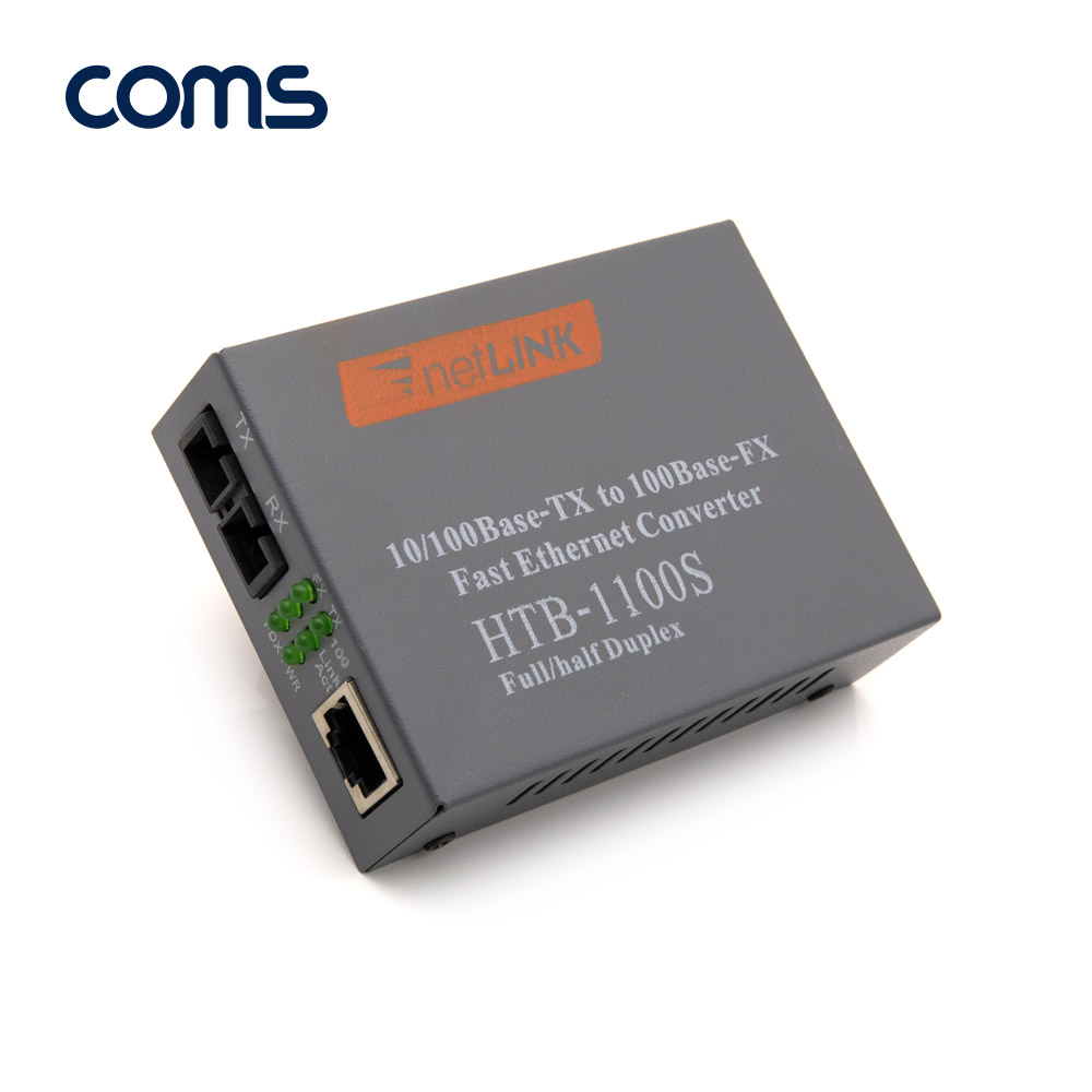 Coms SC 광 컨버터 / 광 케이블 TX/RX 2회선용 / 기가비트 / 25km / 100Base-FX