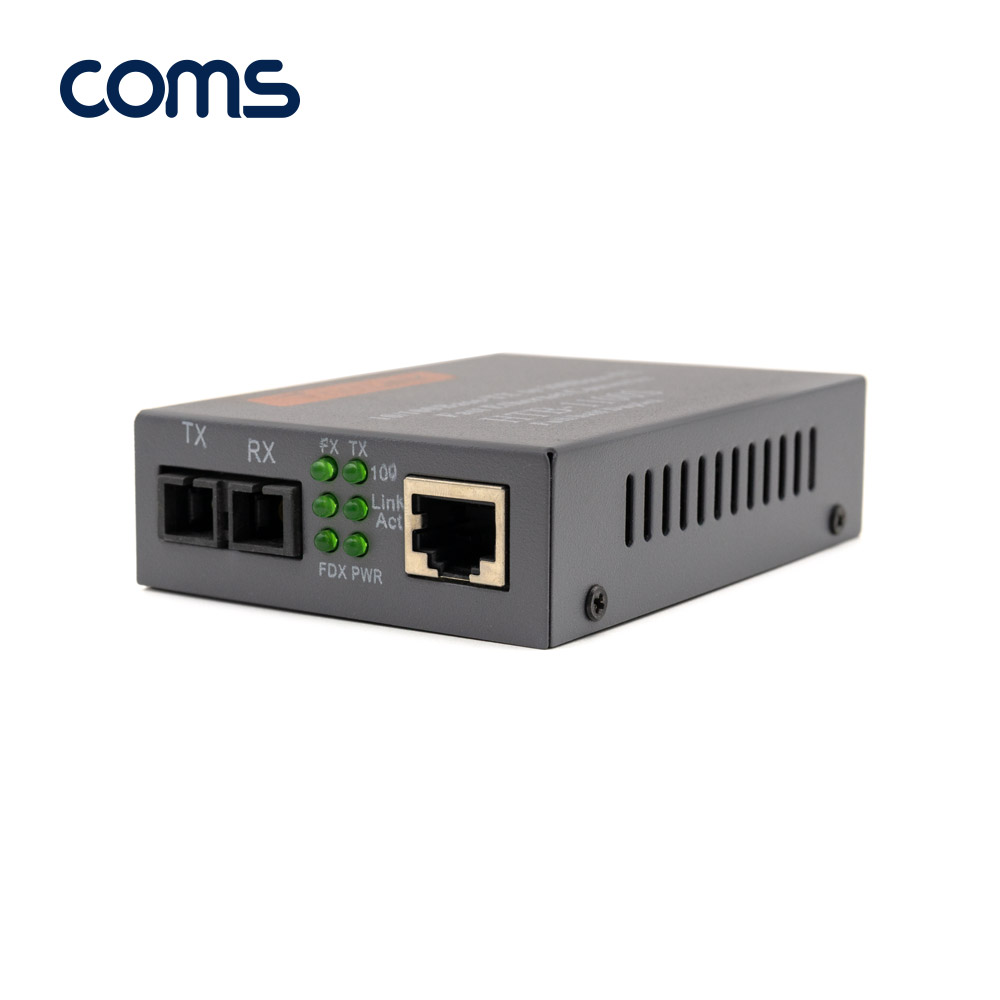 Coms SC 광 컨버터 / 광 케이블 TX/RX 2회선용 / 기가비트 / 25km / 100Base-FX