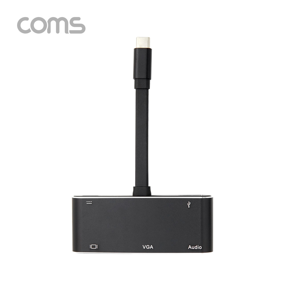 Coms USB 3.1(Type C) 5 in 1 멀티 컨버터 / HDMI/VGA/USB 3.0/Audio/PD