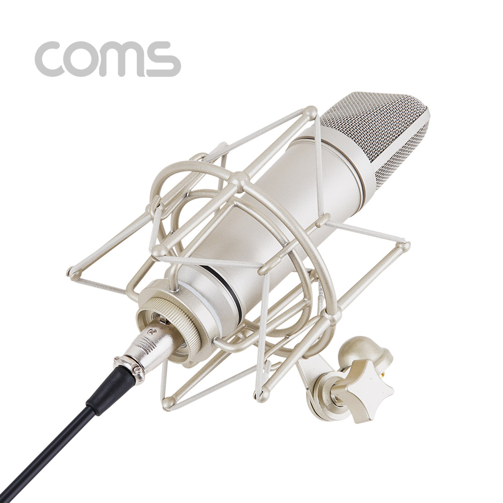 Coms 방송, 녹음용 콘덴서 마이크 / 캐논 케이블, 쇼크 마운트 제공