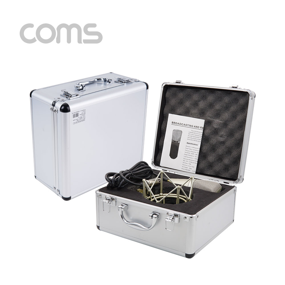 Coms 방송, 녹음용 콘덴서 마이크 / 캐논 케이블, 쇼크 마운트 제공