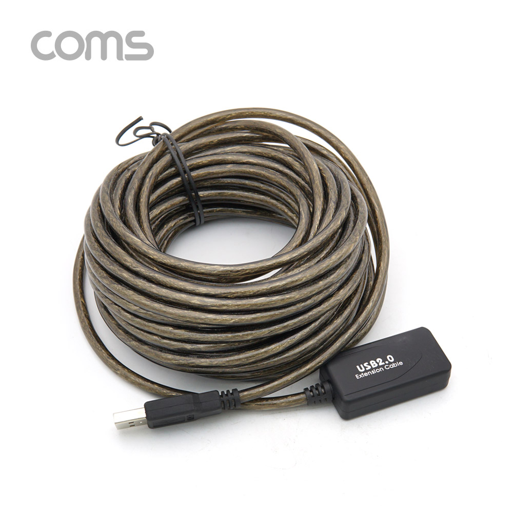 Coms USB 2.0 리피터(무전원) / 연장 케이블 / Active Extension Cable / 10M