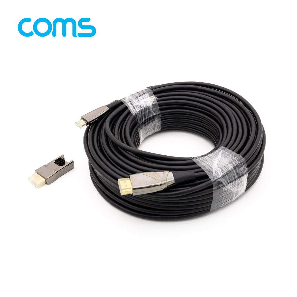Coms HDMI 2.0 + Micro HDMI 분리형 리피터 광 케이블 30M, 4K2K@60Hz, HDMI-A / HDMI-D