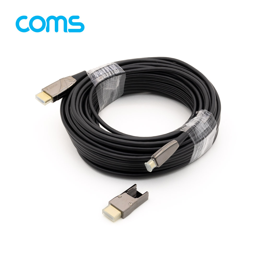Coms HDMI 2.0 + Micro HDMI 분리형 리피터 광 케이블 20M, 4K2K@60Hz, HDMI-A / HDMI-D