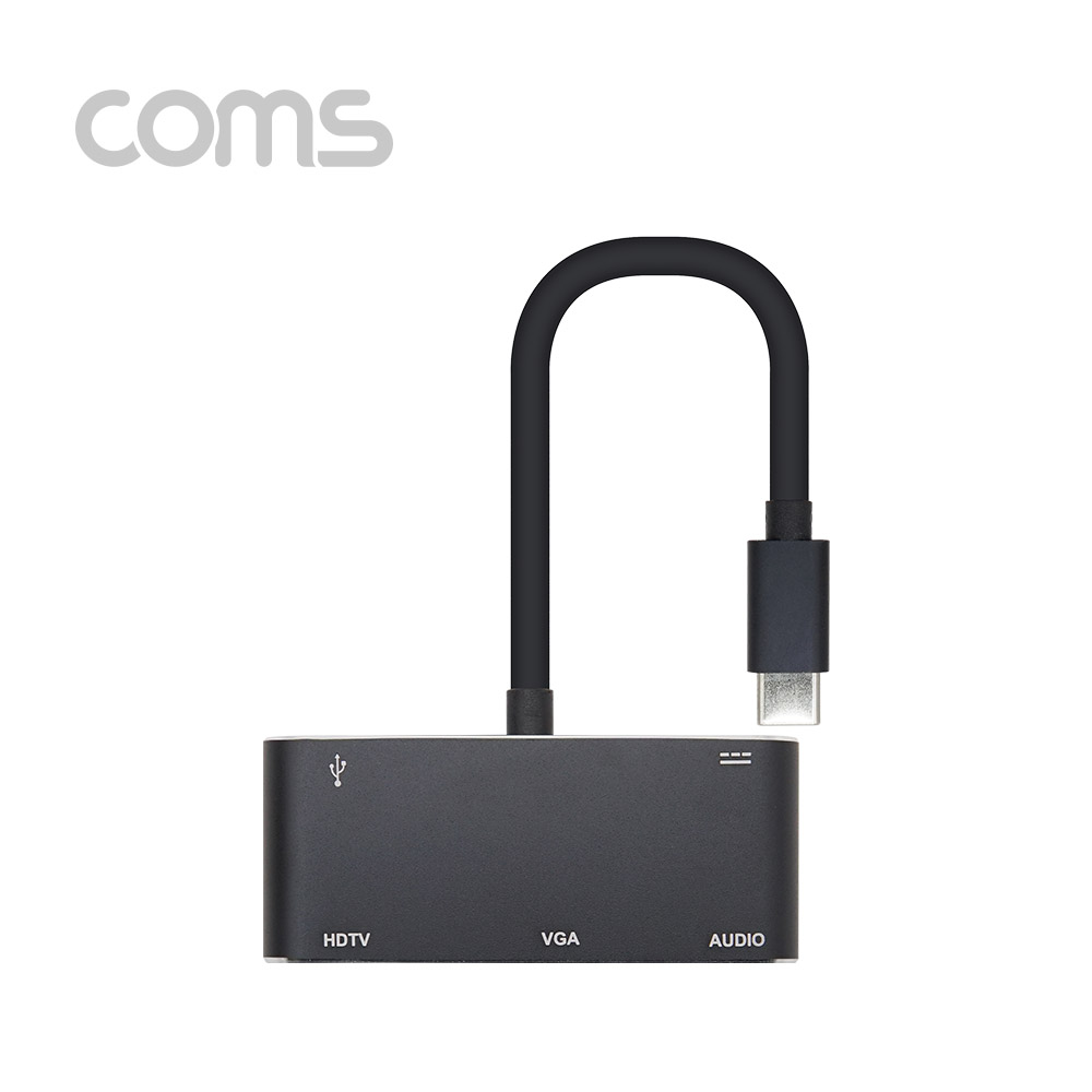 Coms USB 3.1 (Type C) 컨버터, Type C to HDMI & VGA - USB/Type C 충전