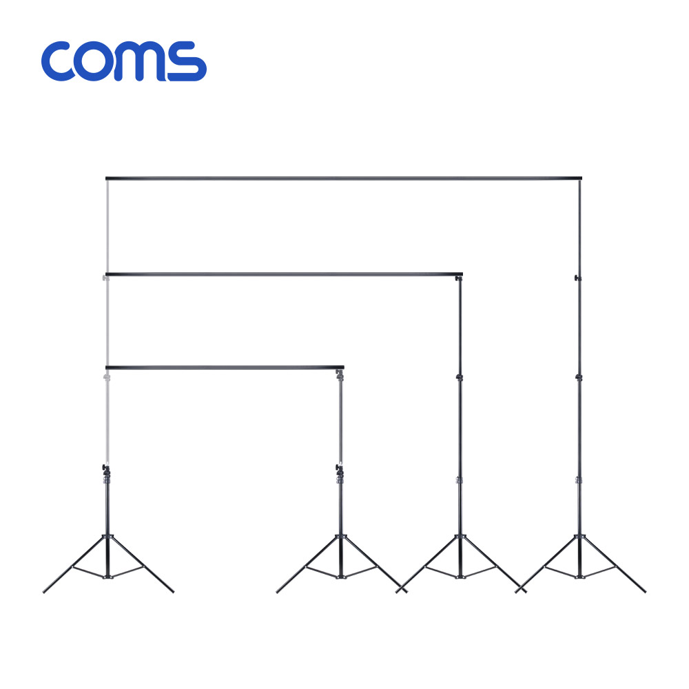 Coms 스튜디오 촬영 거치대 + 배경천 세트 / 3m x 3m / 화이트