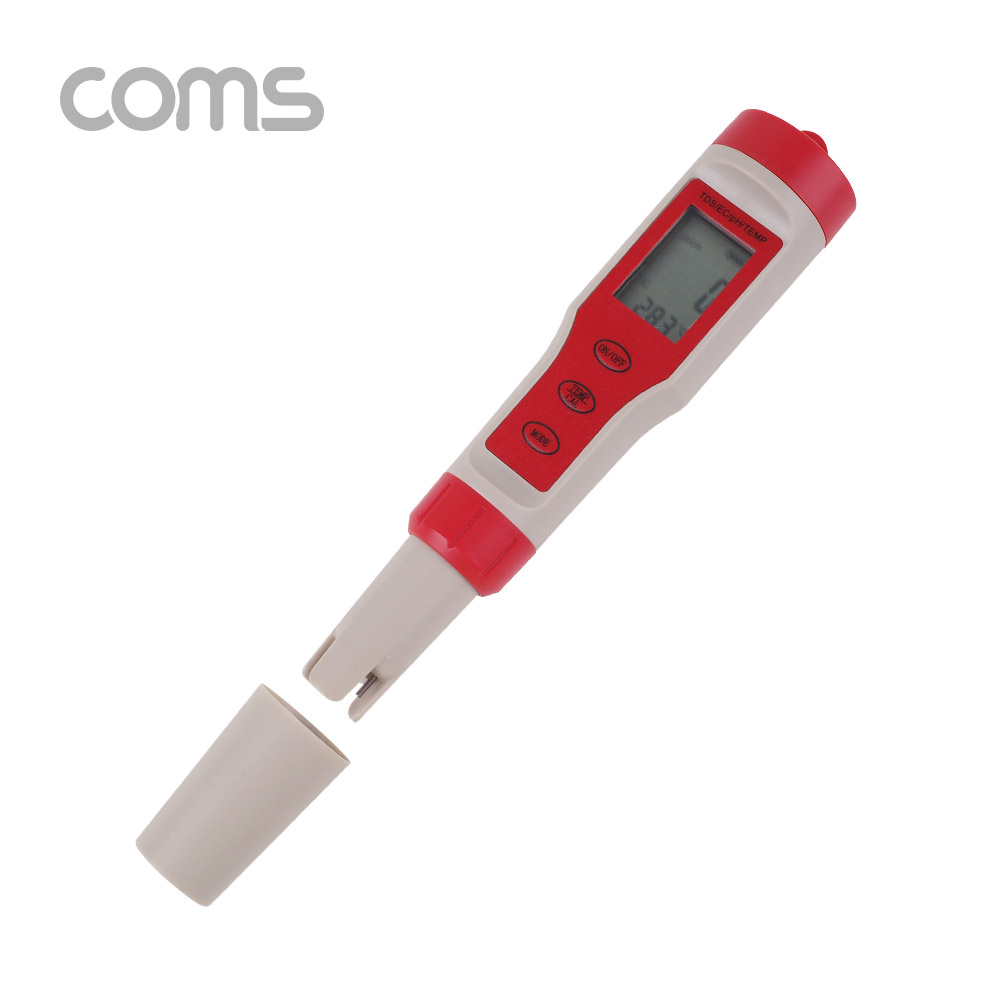 Coms 수질 농도 테스터기 / 측정기(PH/TDS/EC/온도 측정)