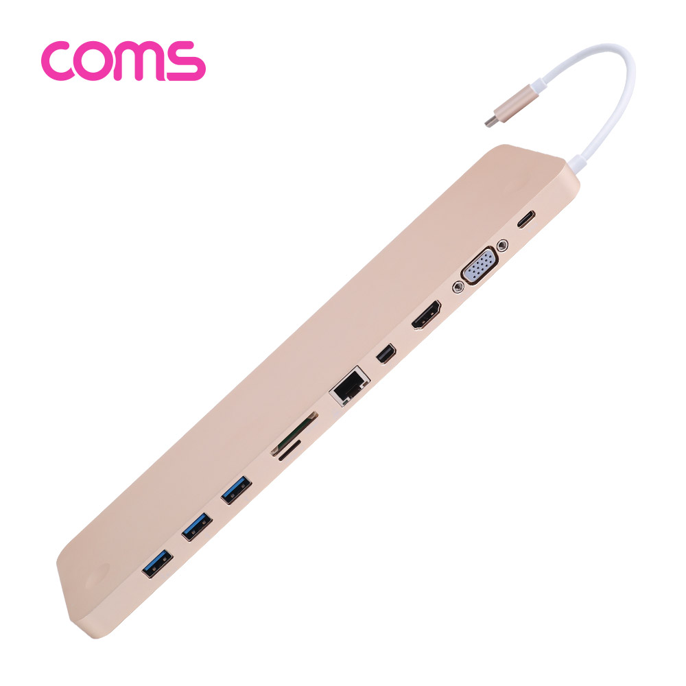 Coms USB 3.1 Type-C 노트북 멀티 컨버터/허브/도킹 (HDMI, VGA, mini DP, USB 3.0, 카드리더, 오디오)
