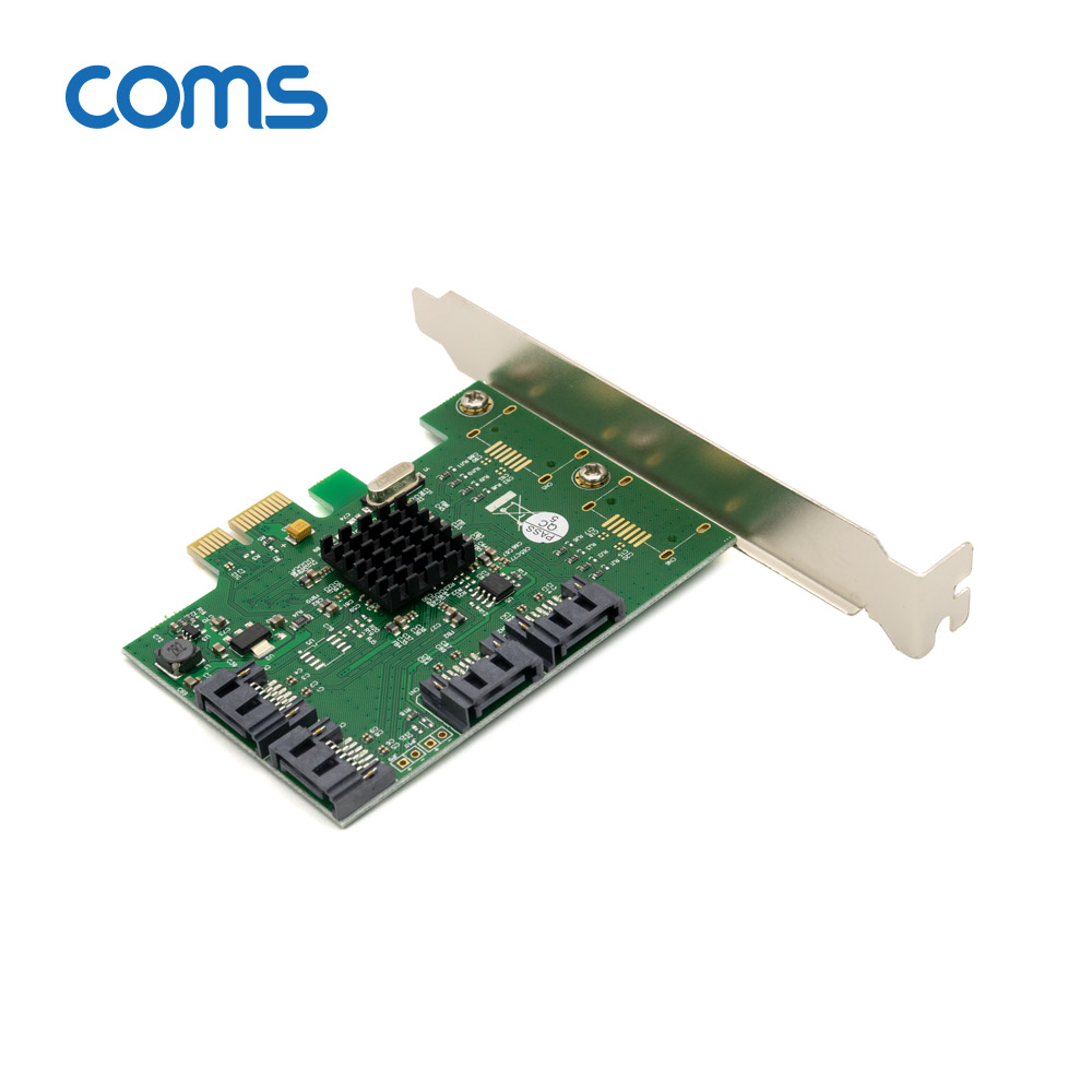 Coms SATA 카드(PCE Express to SATA III x 4P) Marvell 88SE9215 칩셋