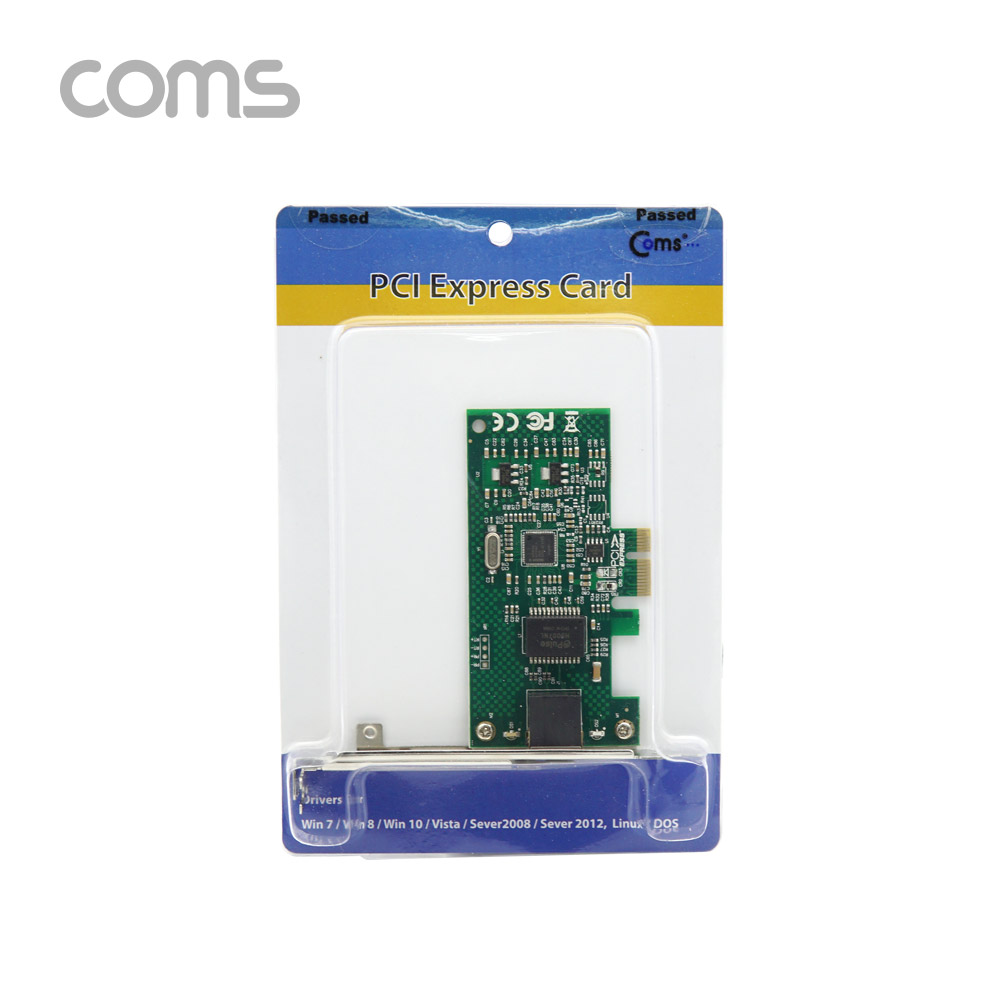 Coms 랜카드 (기가비트) PCIe 타입 / RJ45 1포트 / 10/100/1000Mbps / Intel 82574