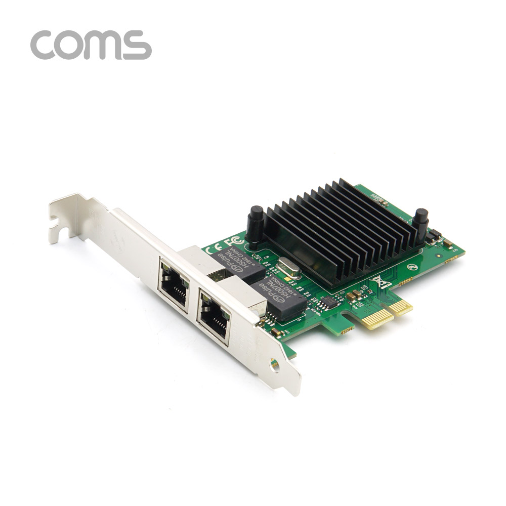 Coms 랜카드 (기가비트) PCIe 타입 / 듀얼 / RJ45 2포트 / 10/100/1000Mbps / Intel 82575