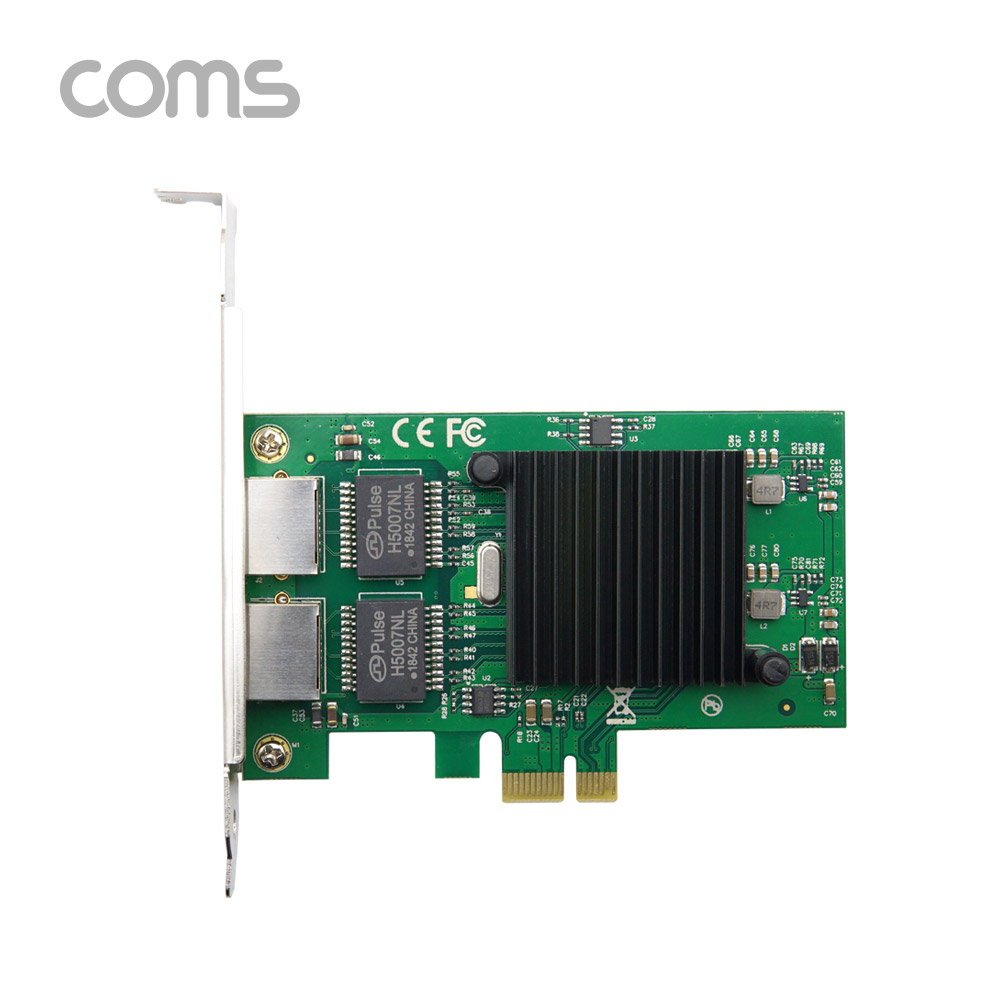 Coms 랜카드 (기가비트) PCIe 타입 / 듀얼 / RJ45 2포트 / 10/100/1000Mbps / Intel 82575