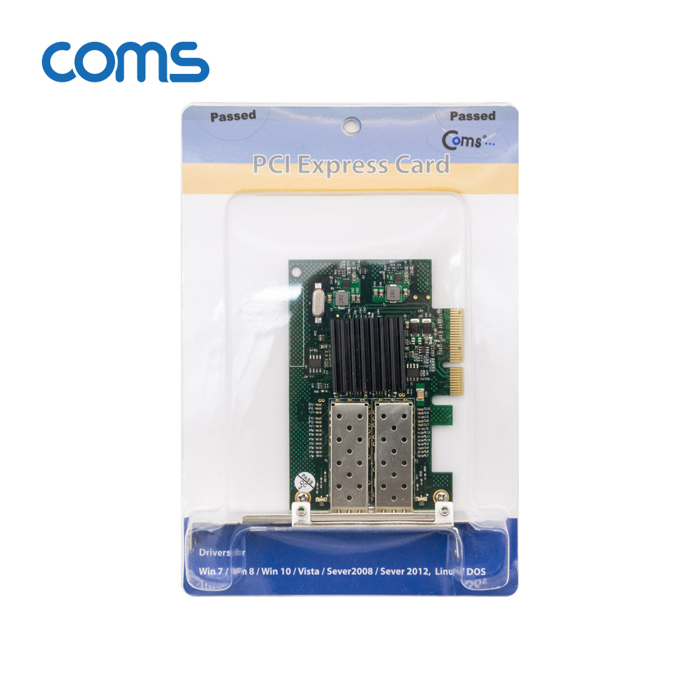 Coms PCI-E 광 듀얼포트 기가비트 랜카드 / SFP LC / Intel 82576 칩셋