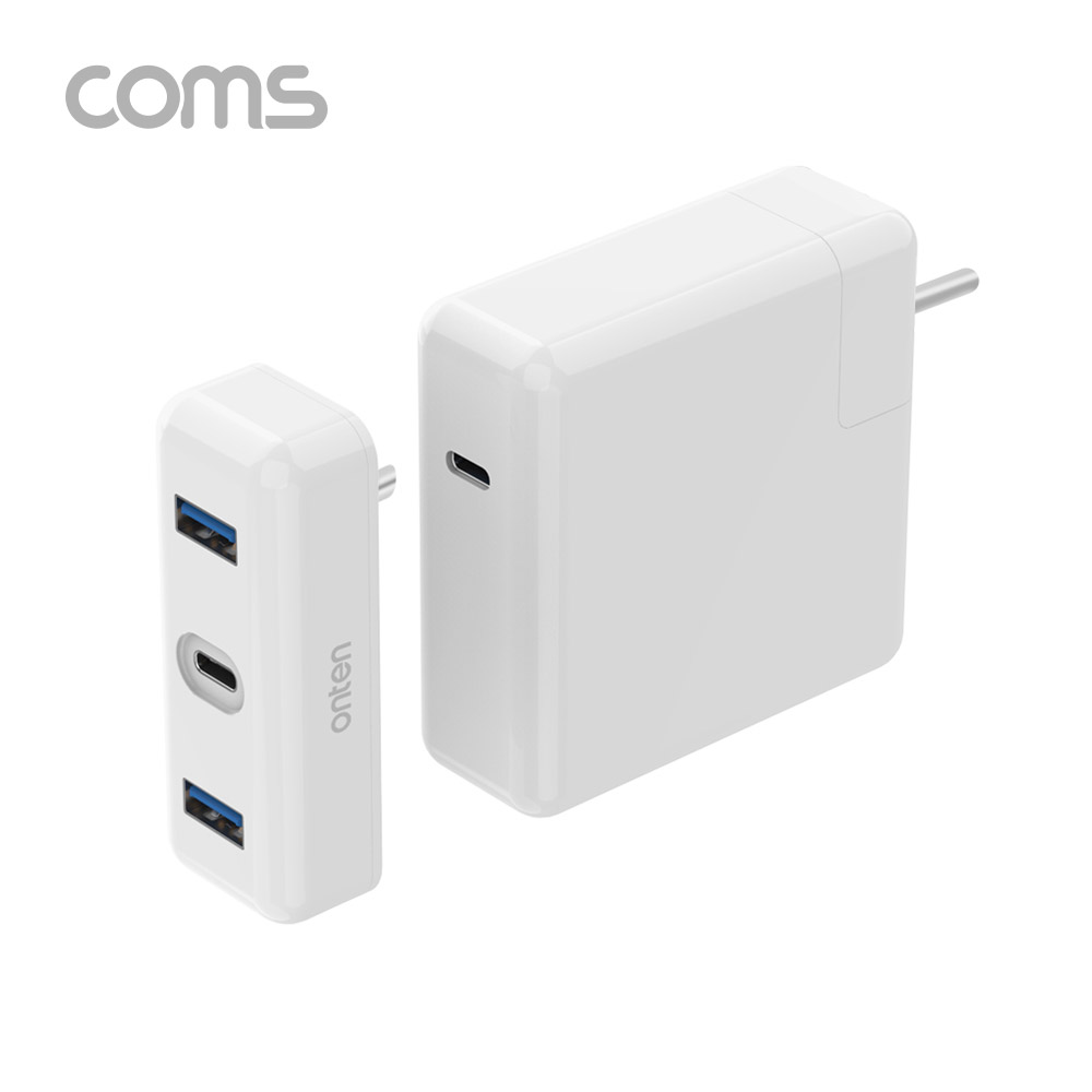 Coms USB 3.1(Type C) 컨버터/Type C 1포트+USB 3.0 2포트/고속충전 포트 확장/데이터전송