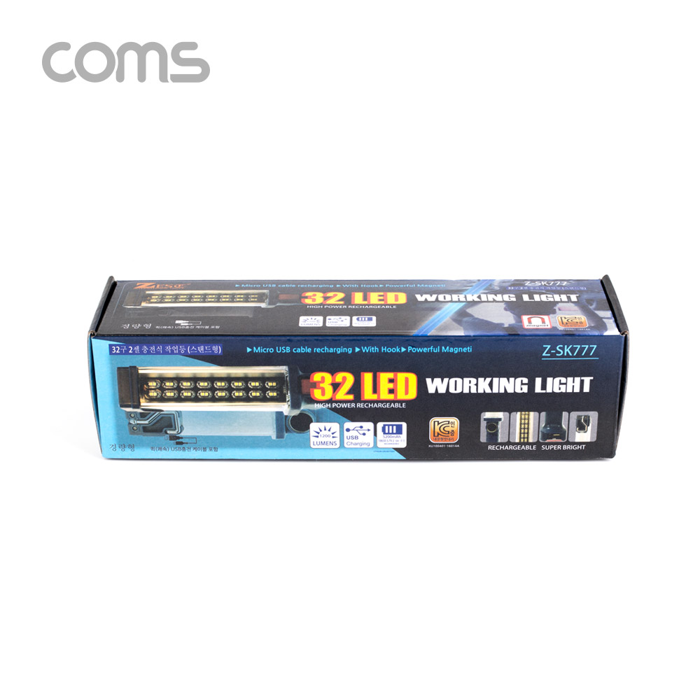 Coms 제스트 LED 작업등 / 32구 / 스탠드형 / 충전식 / 5200mAh 내장 / Z-SK777