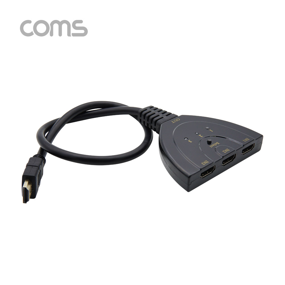 Coms HDMI 선택기 3:1 (케이블형)