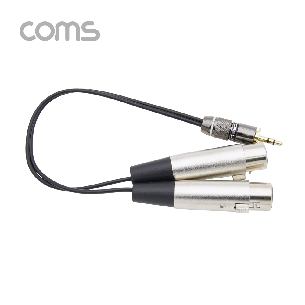 Coms 캐논 변환 케이블(Y형) / 20cm / 캐논(F)x2/3.5 ST(M)