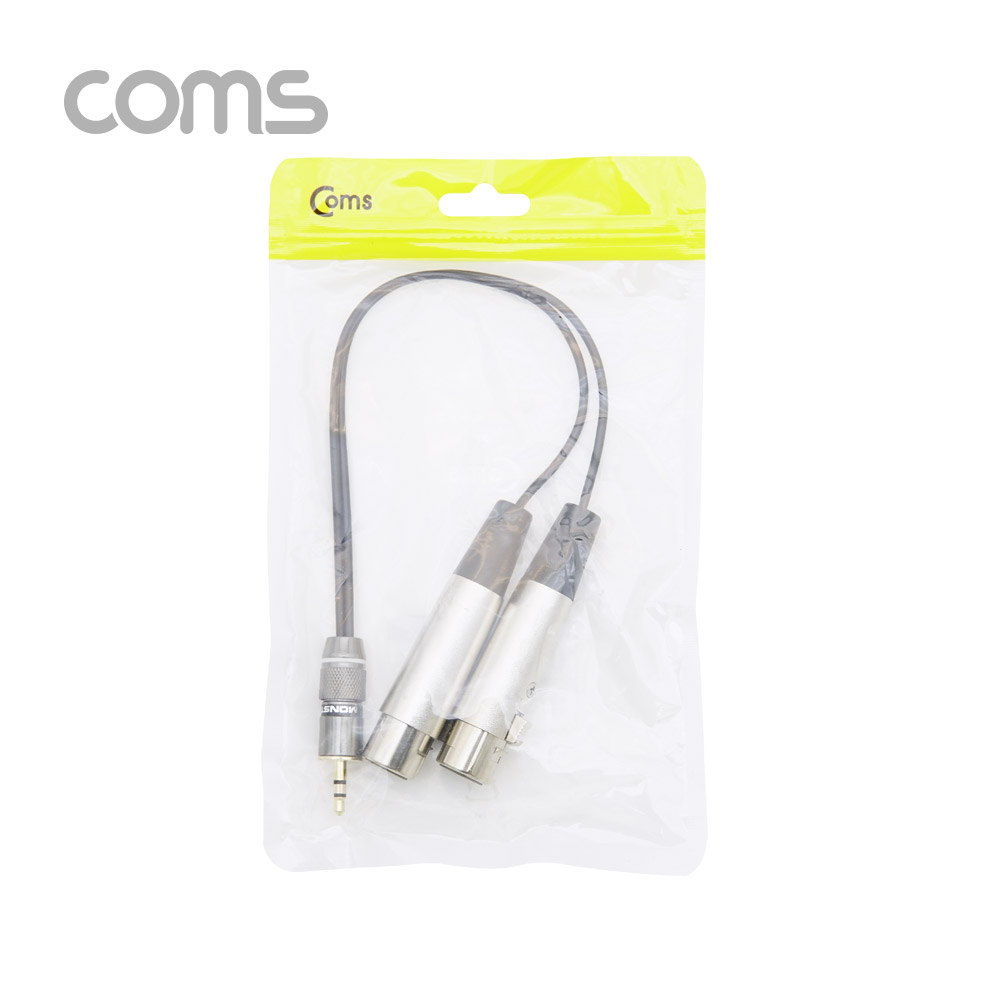 Coms 캐논 변환 케이블(Y형) / 20cm / 캐논(F)x2/3.5 ST(M)