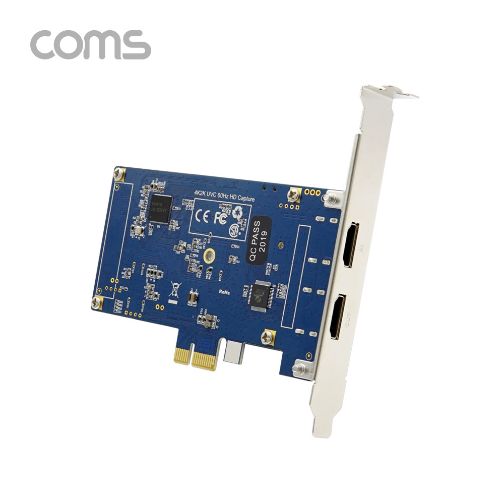 Coms HDMI 캡쳐(PCI E) / UHD 4K2K 입력지원 / 1080P@60Hz / HDMI IN / HDMI OUT