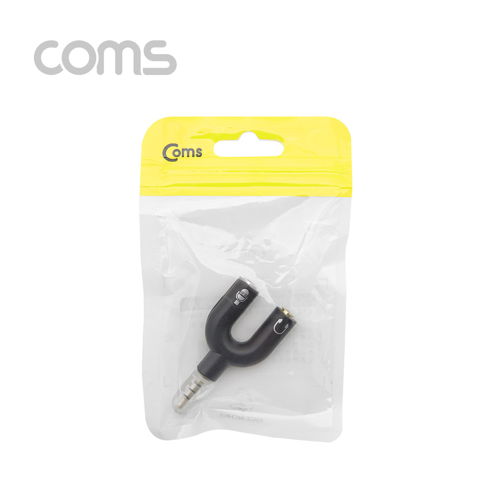 Coms 스테레오 젠더 Y형(3.5 M/F*2) Black - ST 4극 M/ST F*2