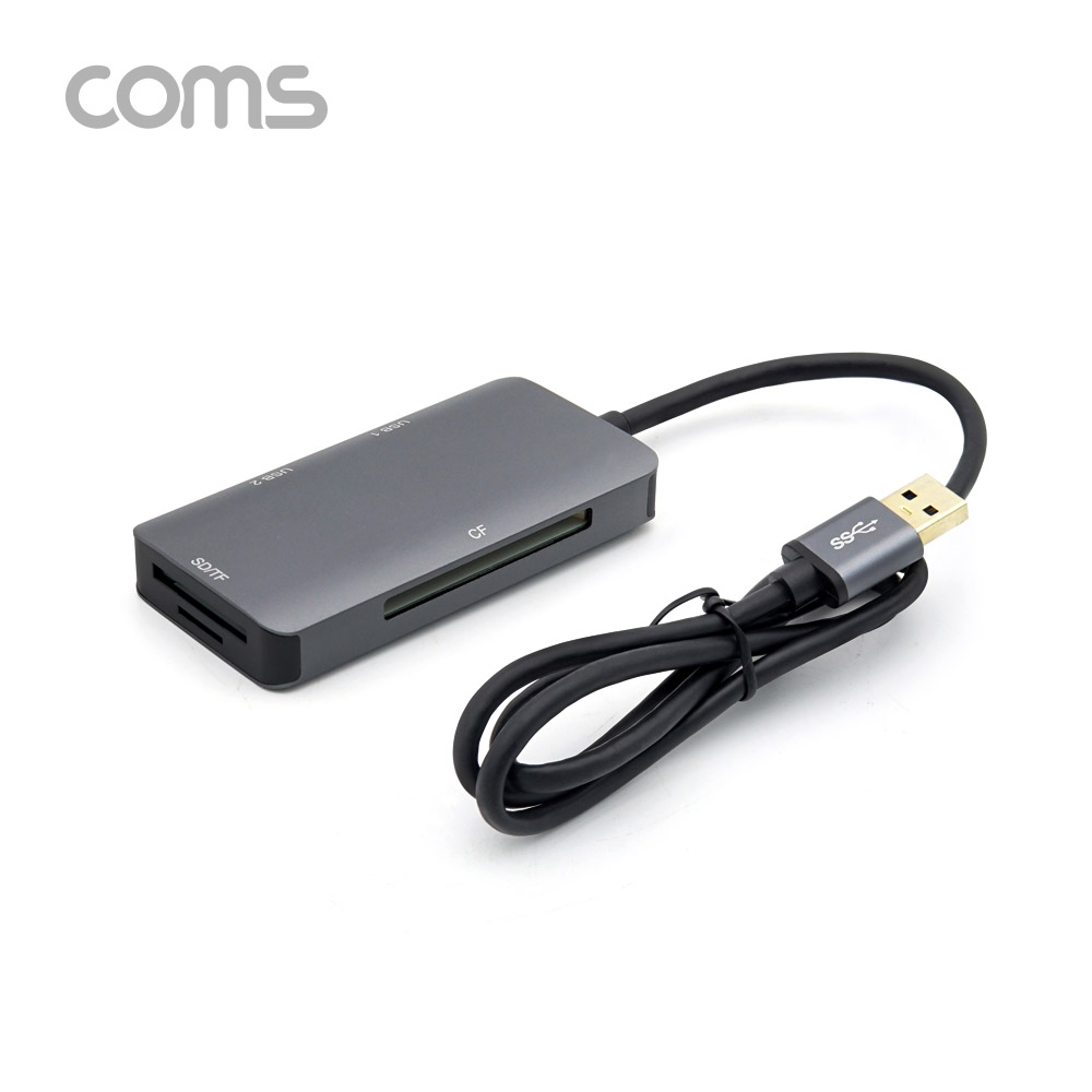 Coms USB 3.0 카드리더기 / 멀티 USB 3.0 허브 + SD/TF/CF